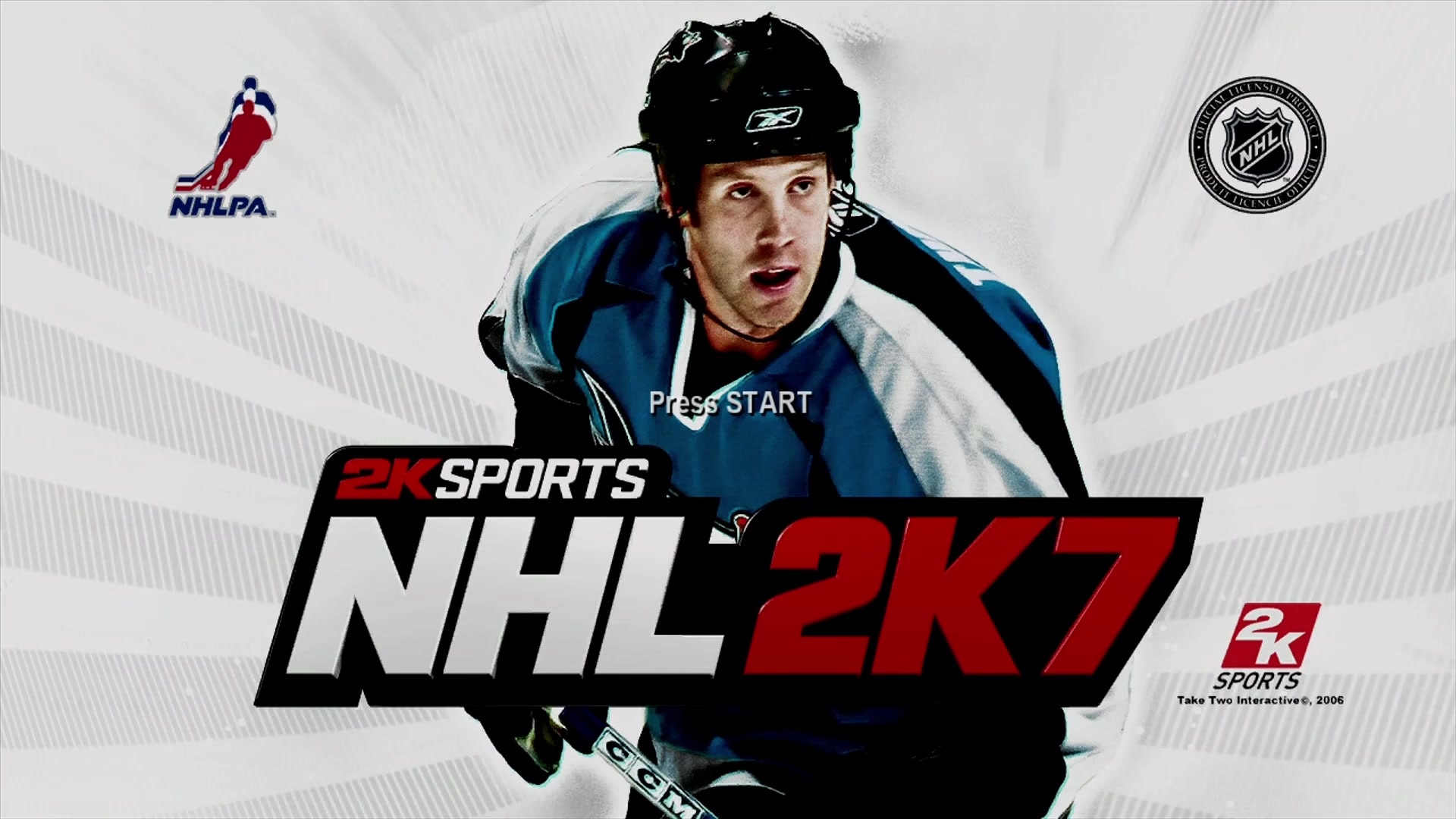 NHL 2K7 title screen for Xbox 360